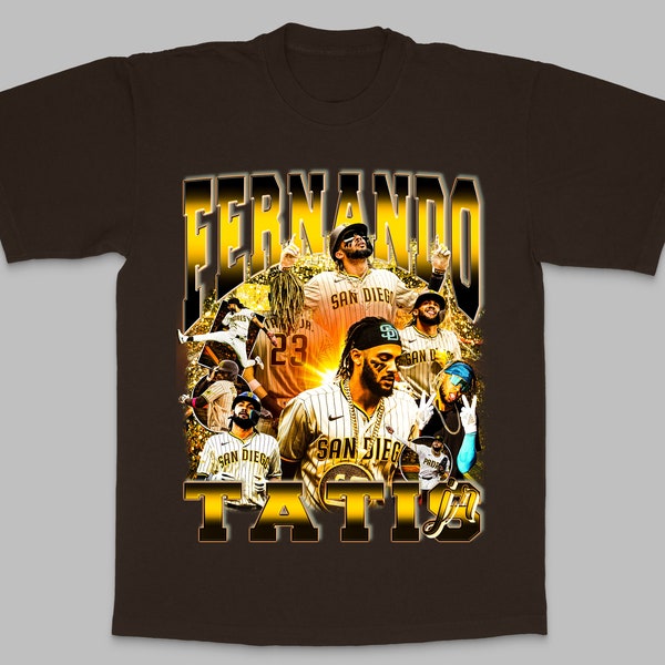 Fernando Tatis San Diego Padres  Vintage Tshirt available in multiple colors. High quality Tshirt with oversize print !