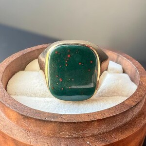 シグネットリング メンズ ゴールド、ブラッドストーンリング メンズ 