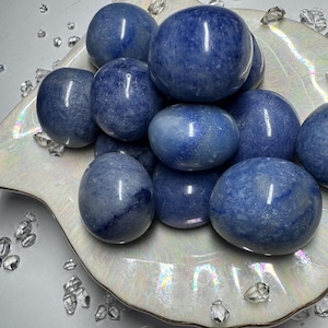 Blue Aventurine Tumbled Stone - Polished Blue Aventurine - Multiple Sizes Available - Bulk Wholesale Natural Crystal-Crystal Healing