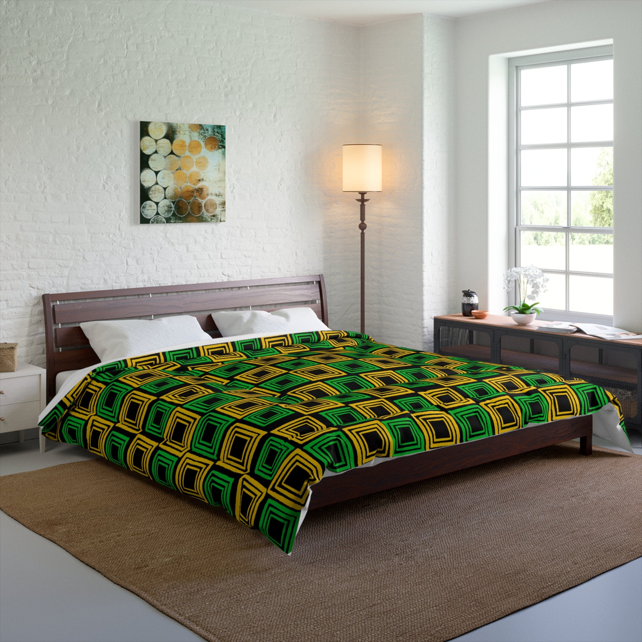 Comforter Aesthetic Island Theme Bedspread Jamaica Color Bedding