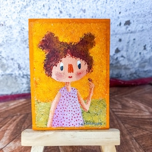 Dipinto originale ACEO: "Coccinella"