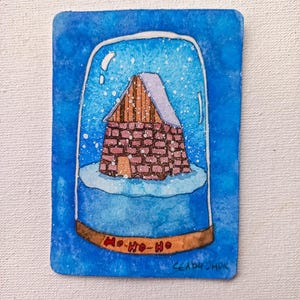 Tarjeta original de ACEO: "Ho-Ho-Ho"