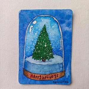 ACEO-Originalkarte: „Frohe Feiertage“