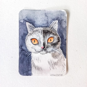 Peinture originale ACEO : « Ami à quatre pattes »