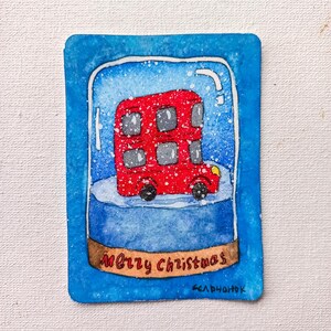 ACEO Originalkarte: „Frohe Weihnachten“