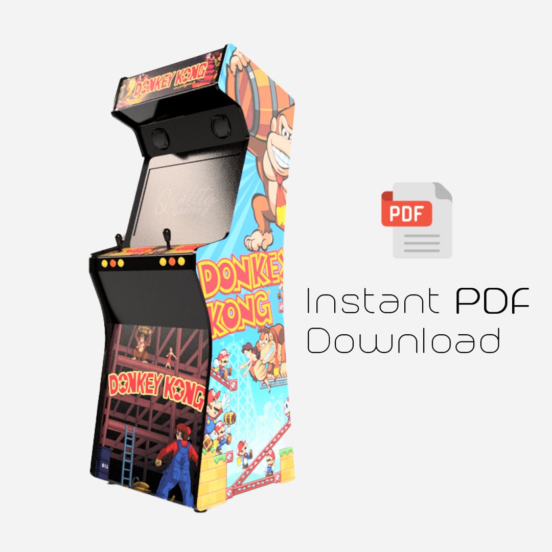 Donkey Kong Arcade Machine Artwork Graphics Vinyl Etsy