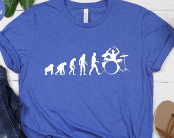 Drummer Evolution Unisex T-shirt, Gift For Drummers, Drums Funny Tee, Musicians Gifts, Band Tee