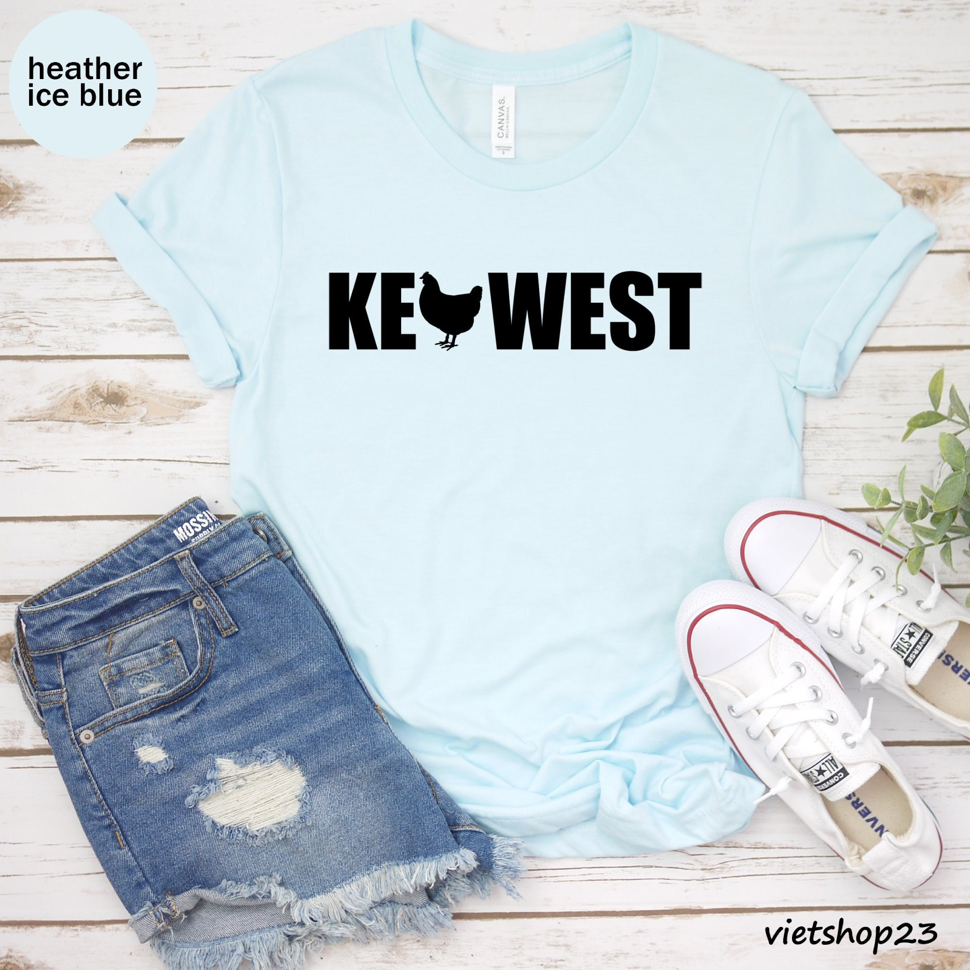 Key West Unisex T-shirt, Key West Gifts, Key West Shirts For Women, Key West Souvenir, Key West Chicken Tee, Key West Florida