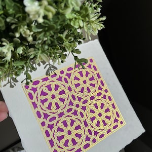 Geometria dei dettagli dell'acquerello originale Alhambra