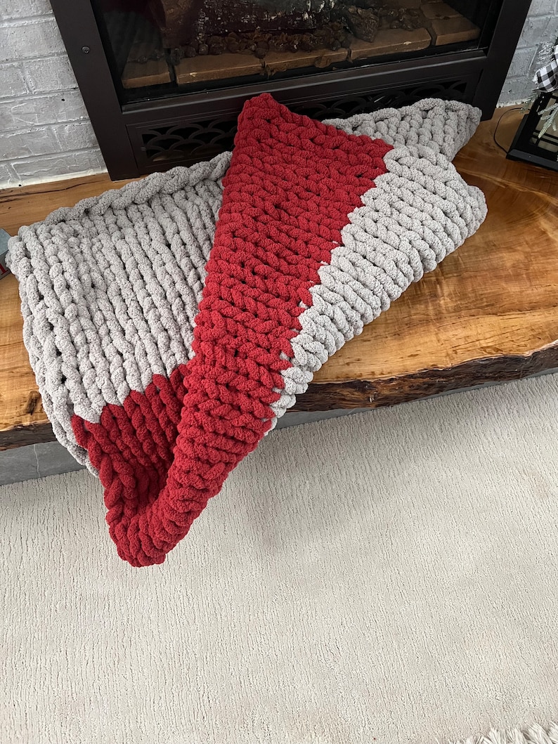 Super Soft Chunky Knit Throw Blanket Etsy
