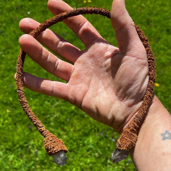 Amethyst and Leather Choker