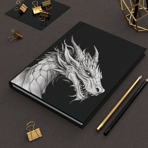 Dungeon Master Journal - Personalized DnD Notebook, Dragon Hardcover Diary, TTRPG Campaign Log, Game Master Gift, Fantasy RPG Christmas Gift