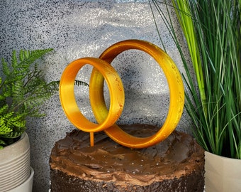 Acrylic Cake Toppers - Movie LOTR Large Rings