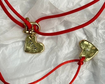 Matching set "My Love" for Dog and Human | Personalised Necklaces | Hand-stamped Custom Necklace for Dog  Owner and Matching Dog ID Tag