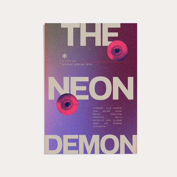 The Neon Demon Movie Poster | The Neon Demon Movie Gradient Poster | Nicolas Winding Refn Movie Poster | The Neon Demon Inspired Poster