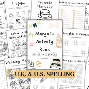 Kids Wedding Activity Book - Coloring Book, Wedding Activity Pack for Kids, Wedding Coloring Pages, Wedding Table Games, EDITABLE, Printable