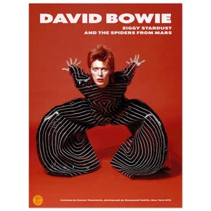 David Bowie Ziggy Stardust, Starman póster de Kansai Yamamoto & Masayoshi Sukita, Póster de música vintage Póster impreso 18x24″ 45x60cm