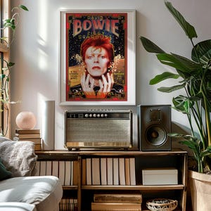 David Bowie Ziggy Stardust, Starman poster Vintage Rock Music High Quality Print Photo Wall Art, available on 4 sizes - Premium matte paper