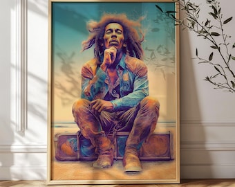 Ocean Dreams Reggae Beach Kunstdruck – Musik Poster auf Leinwand oder Fine Art Papier 166