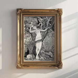 Walter Crane Temptation of Eve Print: Vintage Biblical Art (Digital Download) v137