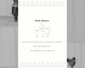 Editable Baby Shower Invitation | Lamb and Star Gothic Design | Digital Download