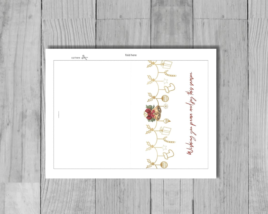 Printable Christmas Card, Printable Holiday Card, Merry Christmas Card ...