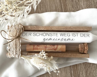 Hochzeit | Hochzeitsgeschenk | Stabkerze | Personalisiert | Der schönste Weg ist der gemeinsame