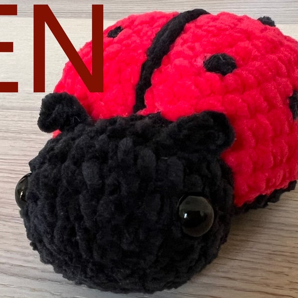 Crochet Ladybug Pattern - English - PDF Download - Beginner Friendly Amigurumi Stuffed Animal - Pincushion