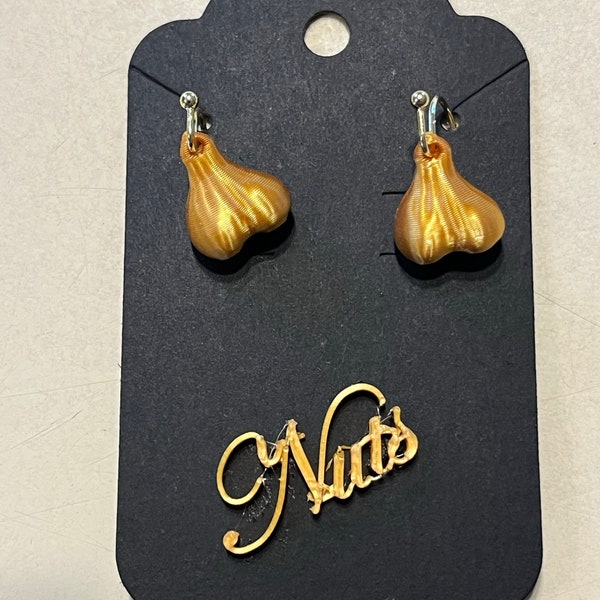 Gag Gift Nuts Earrings