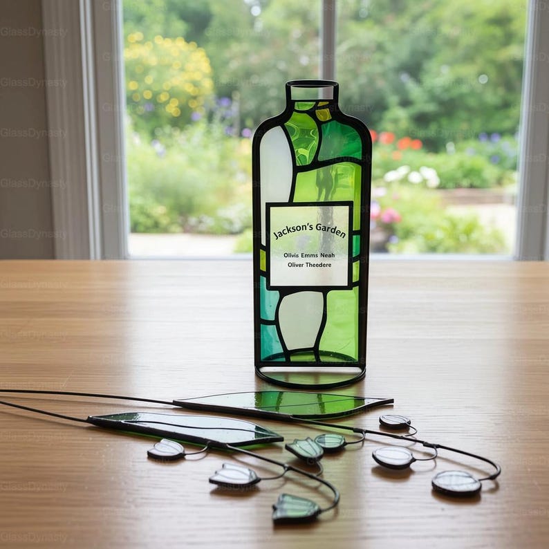 Personalized Lily of the Valley Stained Glass Suncatcher - Botanical ...