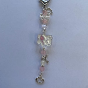 pink teddy bear keychain