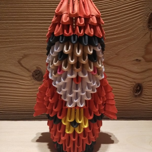 père noël decoration de noël en origami 3d