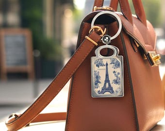 Personalized Eiffel Tower Pendant Paris Gift with Image European Charm French Travel Present for New Home Keepsake City Charm Name Pendant