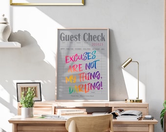 Große Größe Benutzerdefinierte Gast Check Print Wand Kunst Wohnkultur Geschenk für sie Bar Warenkorb Kunstdruck Geschenk für ihn Wohnheim Dekor Wand Kunst Print