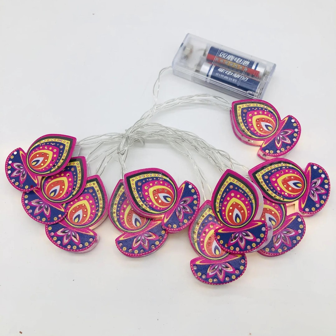 Diwali Fairy Lights - LED String Lights - Diva - Candle - Indian ...