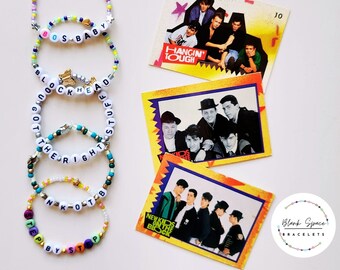 NKOTB : Nouveaux bracelets d'amitié pour enfants | Lot de 2, 3, 5 ou 10 pièces fait main | Visite d'été magique | Commerce de concerts | Personnalisable