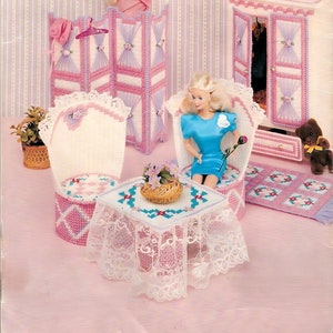 Plastic Canvas Doll Furniture Pattern: Fashion Doll Bedroom (PDF Download)