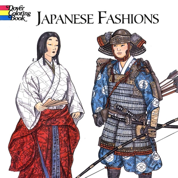 Coloring Book Japanese Fashions, Pdf Instant Download