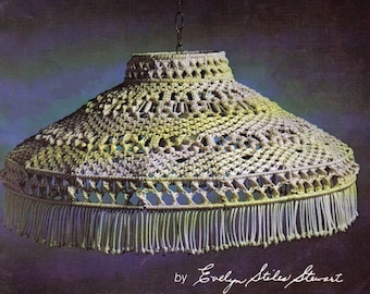 Swag Lampshade Book 1 by Evelyn Stiles Stewart, Macrame Vintage 1977, PDF Instant Download