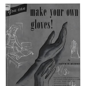 1946 Vintage Glove Making Book: Leathercraft Tutorial & Sewing Patterns (PDF Download