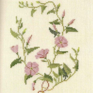 Wilde bloemen kruissteekpatronen, vintage Deens borduurwerk, digitale pdf-download