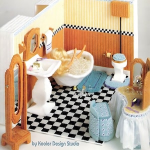 Plastic Canvas Fashion Doll Bathroom Pattern (PDF Download)