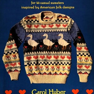 Countryknits, Complete Patterns and Instructions for 23 Casual Sweaters by Carol Huber, Vintage 1987, Knitting Book, PDF Instant Download