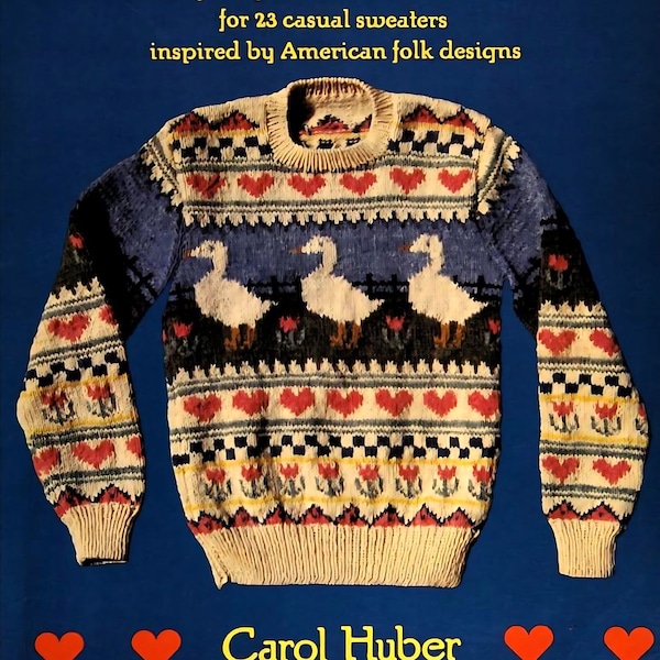 Countryknits, Komplette Muster und Anleitungen für 23 Freizeitpullover von Carol Huber, Jahrgang 1987, Strickbuch, PDF-Sofort-Download
