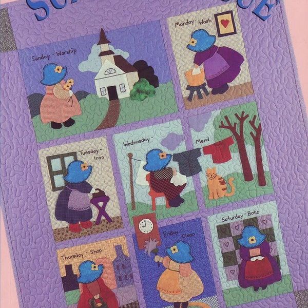 Quilt Book, Fun With Sunbonnet Sue by Terrece Beesley, Patchwork Patterns, PDF Instant Download