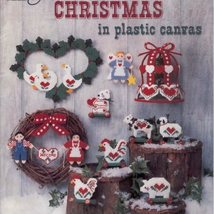Country Christmas Plastic Canvas Pattern Book, PDF Instant Download