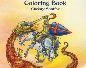 Dragons Coloring Book, Dover Fantasy Coloring Books, Digital Download, Printable PDF