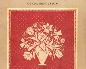 Point de croix, Gerda Bengtsson Korsstingsarbejder 2, motifs, Håndarbejdets Fremme, livret de guides de point vintage 1965, téléchargement numérique PDF