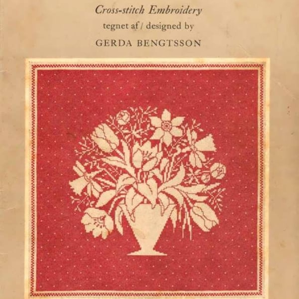 Kreuzstich, Gerda Bengtsson Korsstingsarbejder 2, Muster, Håndarbejdets Fremme, Vintage Stitch Guide Booklet 1965, PDF Digital Download