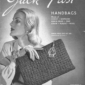 Jack Frost HANDBAGS Vol.48, Crochet Pattern Booklet, Vintage 1940&#39;s, PDF Instant Download